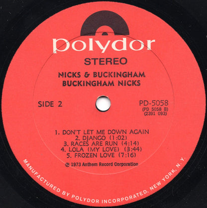 Buckingham Nicks : Buckingham Nicks (LP, Album, All)