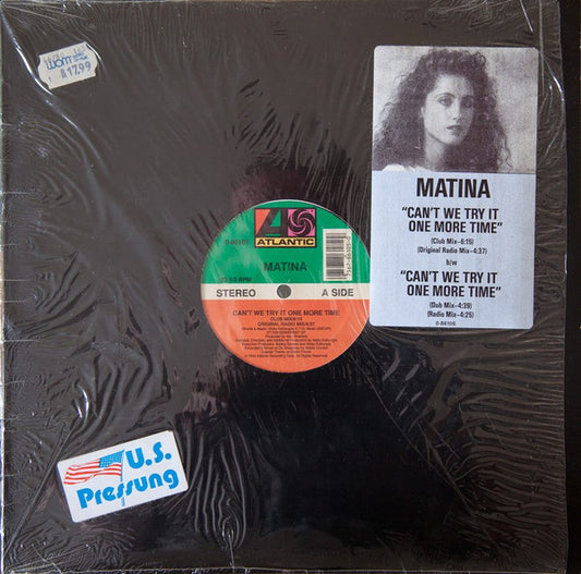 Matina : Can't We Try It One More Time (12", Single)