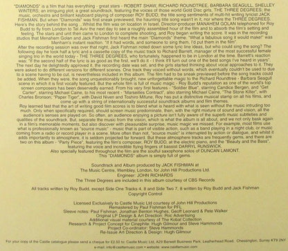 Roy Budd : Diamonds (Original Motion Picture Soundtrack) (LP, Album, RE, RM, Gat)