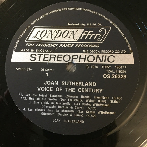 Joan Sutherland : The Voice Of The Century:  Highlights Of A Triumphant Career (3xLP, Comp + Box)