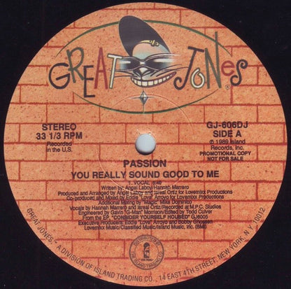 Passion (3) : You Really Sound Good To Me (12", Promo)