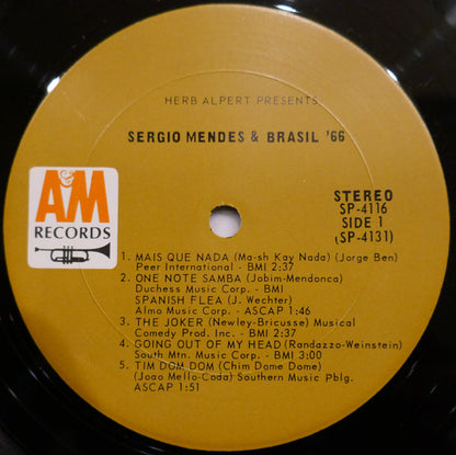 Herb Alpert Presents Sérgio Mendes & Brasil '66 : Herb Alpert Presents Sergio Mendes & Brasil '66 (LP, Album, RP, Pit)