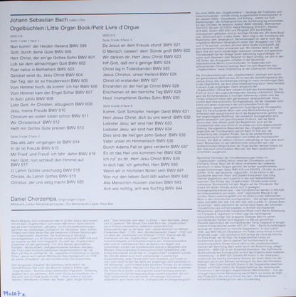 Johann Sebastian Bach − Daniel Chorzempa : <Orgelbüchlein> (BWV 599-644) (2xLP)