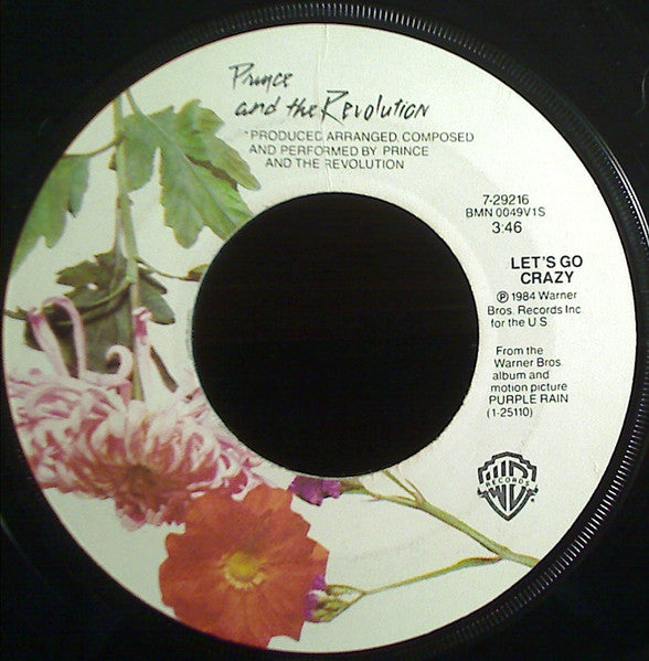 Prince And The Revolution : Let's Go Crazy / Erotic City (7", Single, Win)