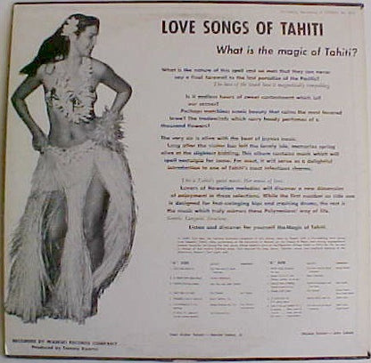 Various : Love Songs Of Tahiti (LP, Comp)