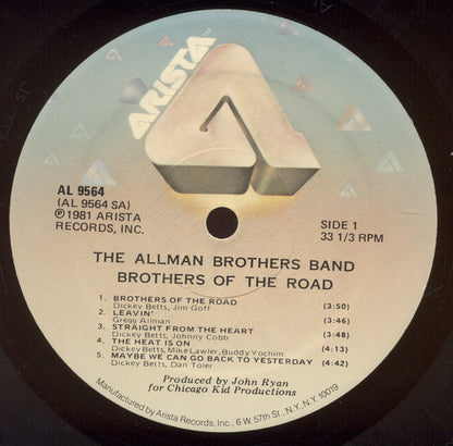 The Allman Brothers Band : Brothers Of The Road (LP, Album)