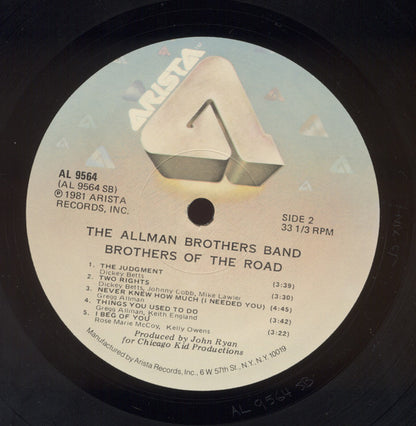 The Allman Brothers Band : Brothers Of The Road (LP, Album)