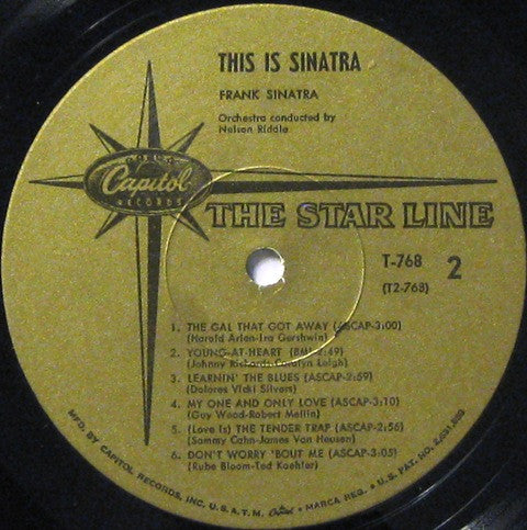 Frank Sinatra : This Is Sinatra! (LP, Comp, Mono, RE, Gol)