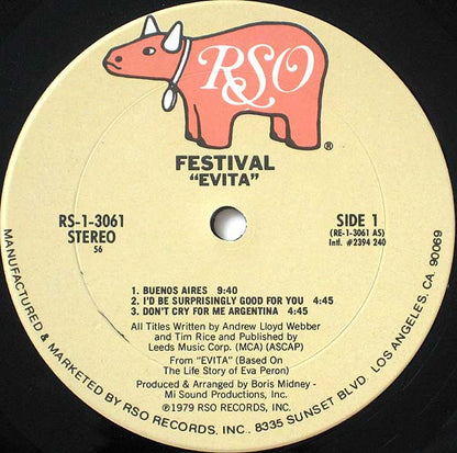 Festival (2) : Evita (LP, Album, Mixed, 56 )
