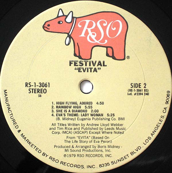 Festival (2) : Evita (LP, Album, Mixed, 56 )