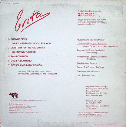 Festival (2) : Evita (LP, Album, Mixed, 56 )
