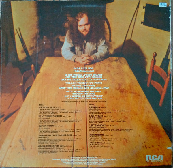 B.W. Stevenson : My Maria (LP, Album, Ind)