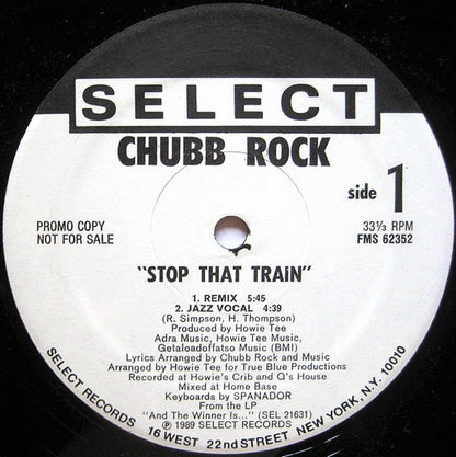 Chubb Rock : Stop That Train / The Empire Will Strike Back (12", Promo)
