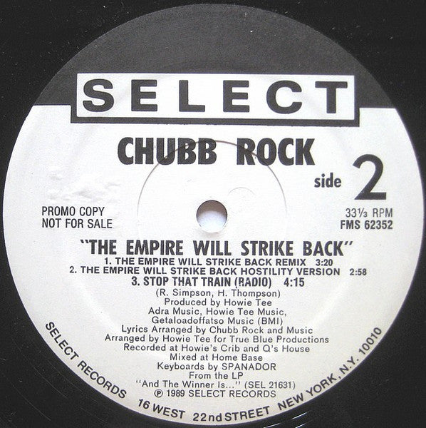 Chubb Rock : Stop That Train / The Empire Will Strike Back (12", Promo)