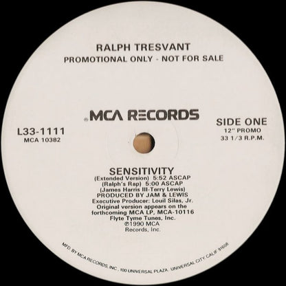 Ralph Tresvant : Sensitivity (12", Promo)