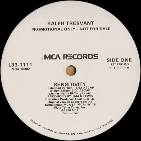 Ralph Tresvant : Sensitivity (12", Promo)
