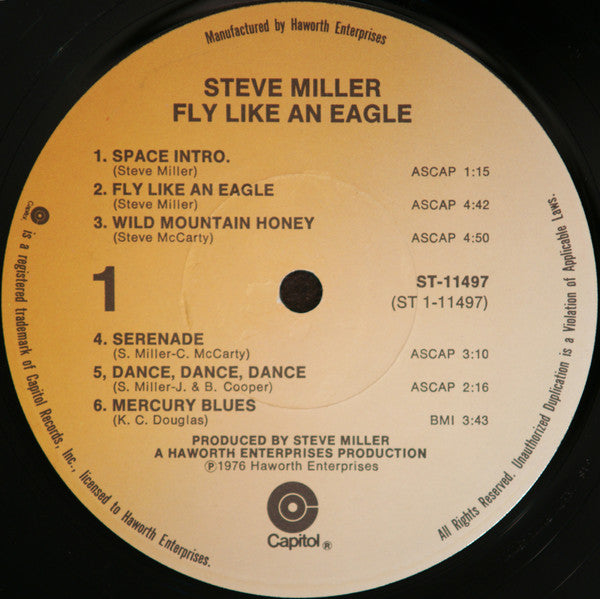 Steve Miller Band : Fly Like An Eagle (LP, Album, Los)