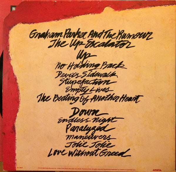 Graham Parker : The Up Escalator (LP, Album, Pit)