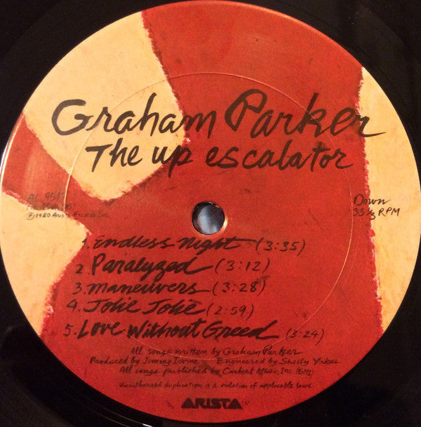 Graham Parker : The Up Escalator (LP, Album, Pit)