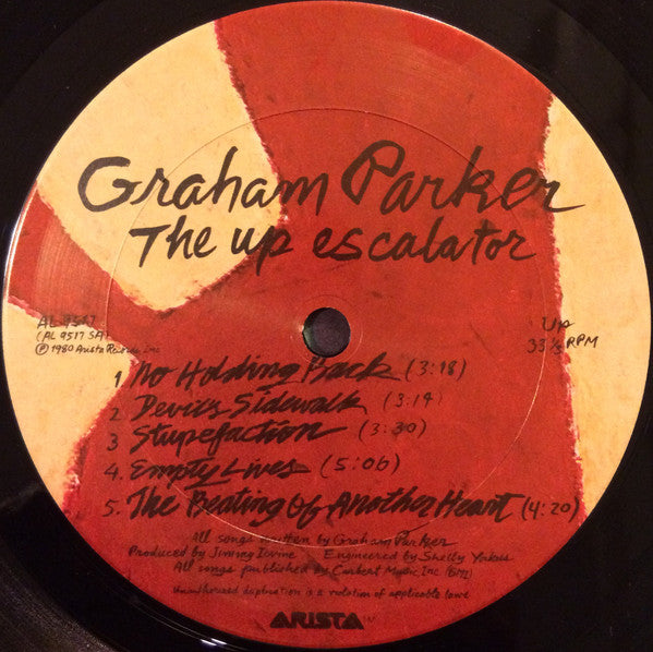 Graham Parker : The Up Escalator (LP, Album, Pit)
