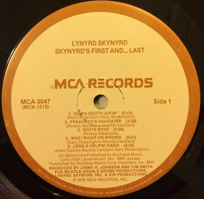 Lynyrd Skynyrd : Skynyrd's First And... Last (LP, Album, Gat)