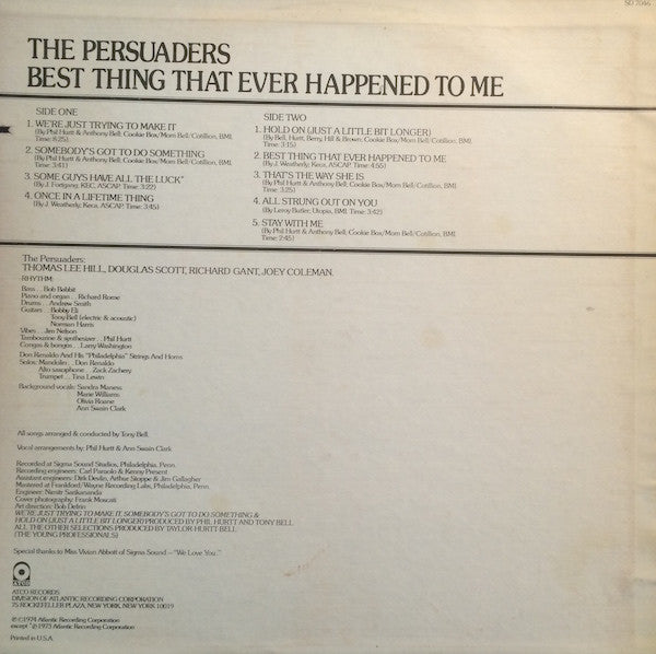 The Persuaders : Best Thing That Ever Happened To Me (LP, Album, PR )