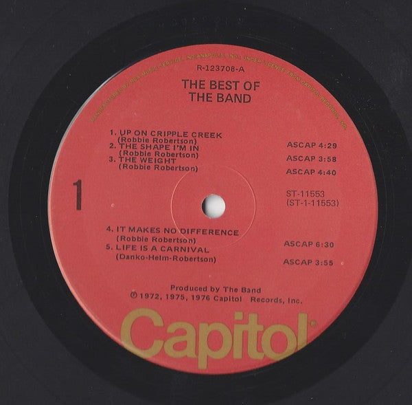 The Band : The Best Of The Band (LP, Comp, Club, RE, R-1)
