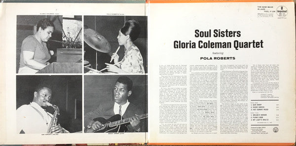 Gloria Coleman Quartet Featuring Pola Roberts : Soul Sisters (LP, Album, Mono)