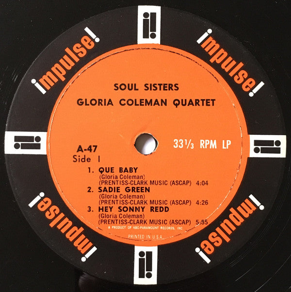 Gloria Coleman Quartet Featuring Pola Roberts : Soul Sisters (LP, Album, Mono)