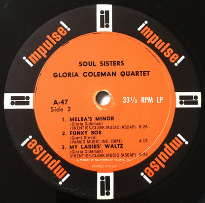 Gloria Coleman Quartet Featuring Pola Roberts : Soul Sisters (LP, Album, Mono)