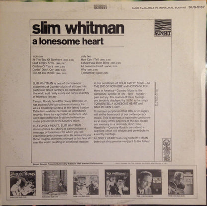 Slim Whitman : A Lonesome Heart (LP, Comp)