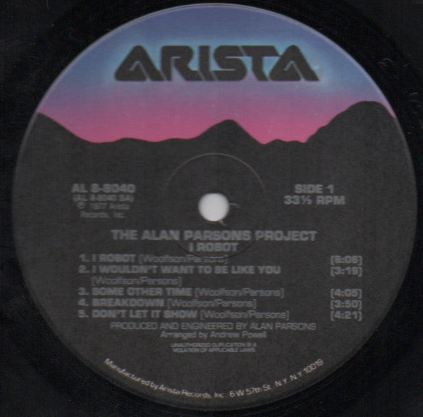 The Alan Parsons Project : I Robot (LP, Album, RE, Gat)