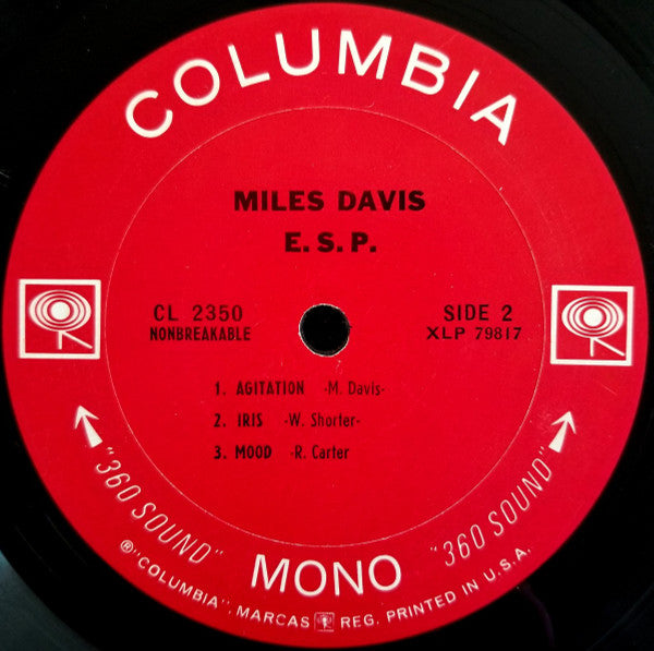 Miles Davis : E.S.P. (LP, Album, Mono, Pit)
