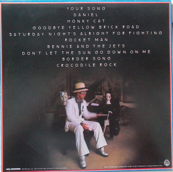 Elton John : Greatest Hits (LP, Comp, Pin)