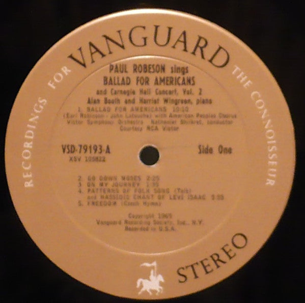 Paul Robeson : Ballad For Americans / Carnegie Hall Concert, Vol. 2 (LP, Album)