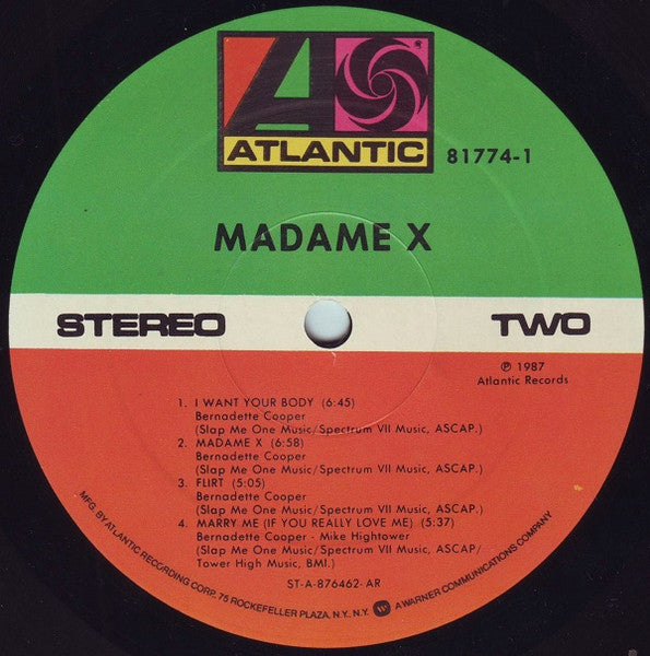 Madame X : Madame X (LP, Album, ARC)