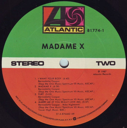 Madame X : Madame X (LP, Album, ARC)