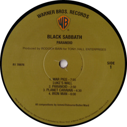 Black Sabbath : Paranoid (LP, Album, RE, RM, Gat)