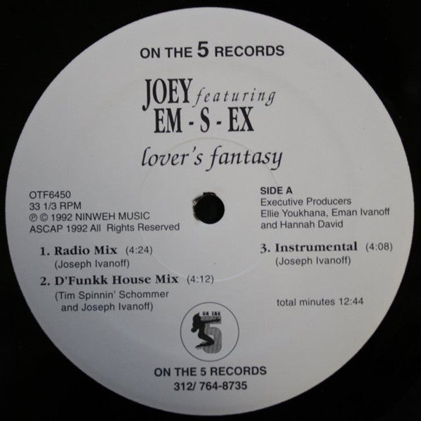 Joey Feat. Em-S-Ex : Lover's Fantasy (12")
