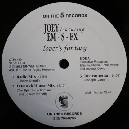 Joey Feat. Em-S-Ex : Lover's Fantasy (12")