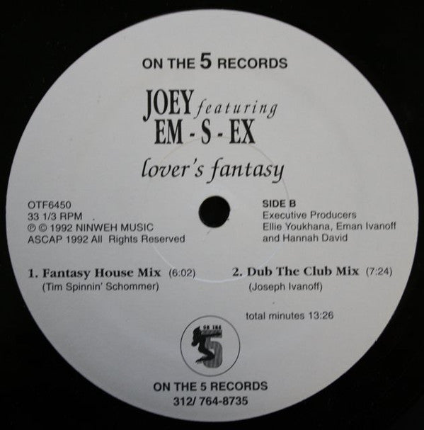 Joey Feat. Em-S-Ex : Lover's Fantasy (12")