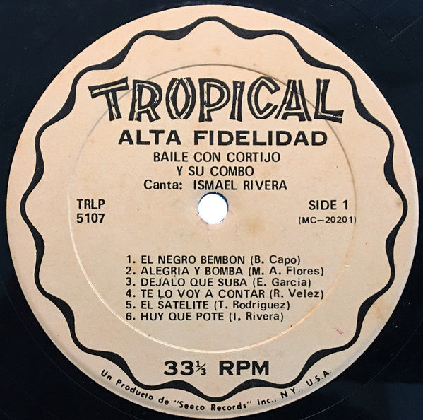 Cortijo Y Su Combo Con Ismael Rivera : Baile Con Cortijo Y Su Combo (LP, Album)