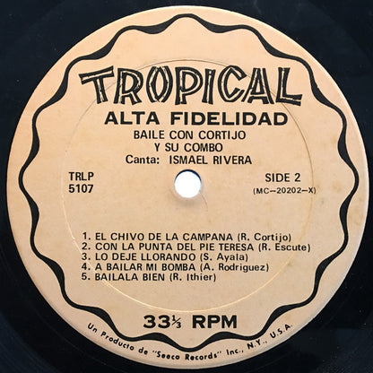 Cortijo Y Su Combo Con Ismael Rivera : Baile Con Cortijo Y Su Combo (LP, Album)