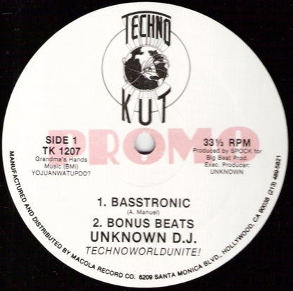 The Unknown DJ : Basstronic (12", Promo)