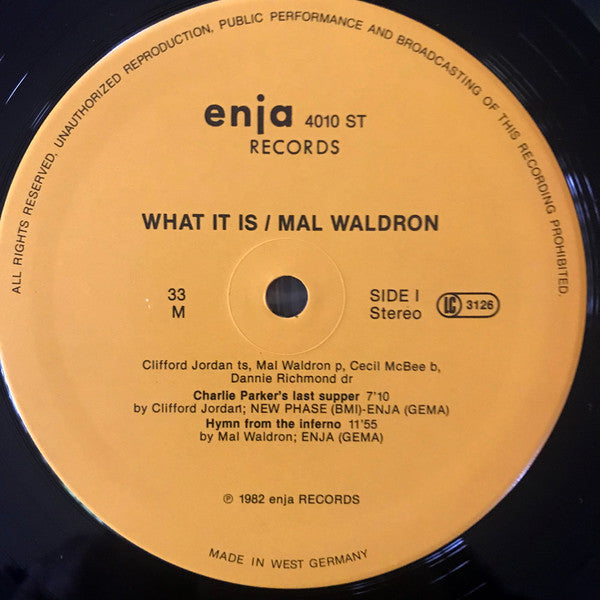 Mal Waldron : What It Is (LP, Album)