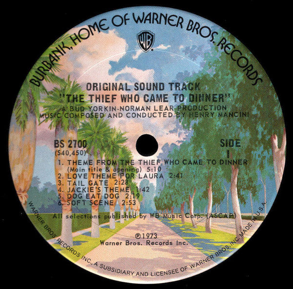 Henry Mancini : The Thief Who Came To Dinner (Original Motion Picture Soundtrack) (LP)