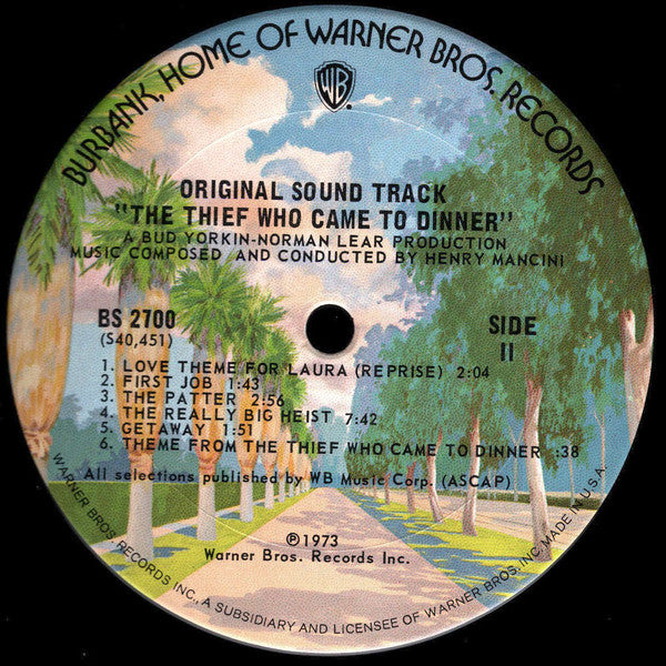 Henry Mancini : The Thief Who Came To Dinner (Original Motion Picture Soundtrack) (LP)