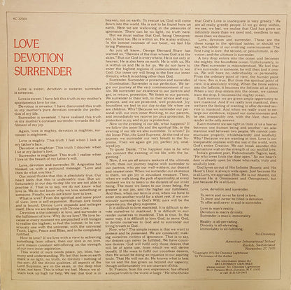 Carlos Santana & John McLaughlin : Love Devotion Surrender (LP, Gat)