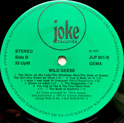 Wild Geese (3) : The Quays Of Galway Town (LP, Album)