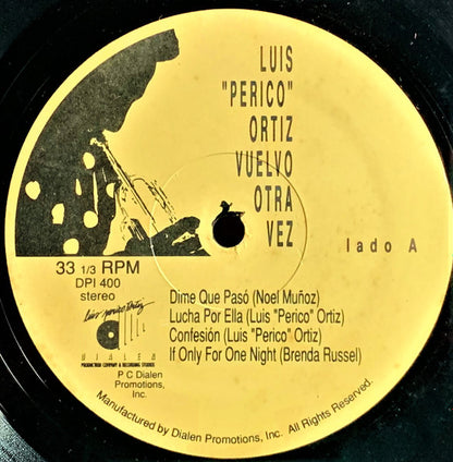 Luis "Perico" Ortiz : Vuelvo Otra Vez (LP, Album)